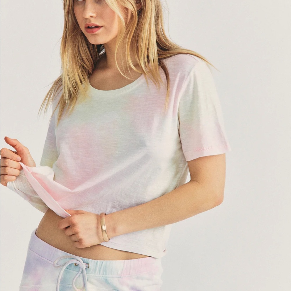 Loveshackfancy Calix multi tie dye tee